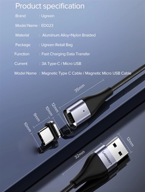 eBookReader Magnetisk klik oplader USB-C kabel